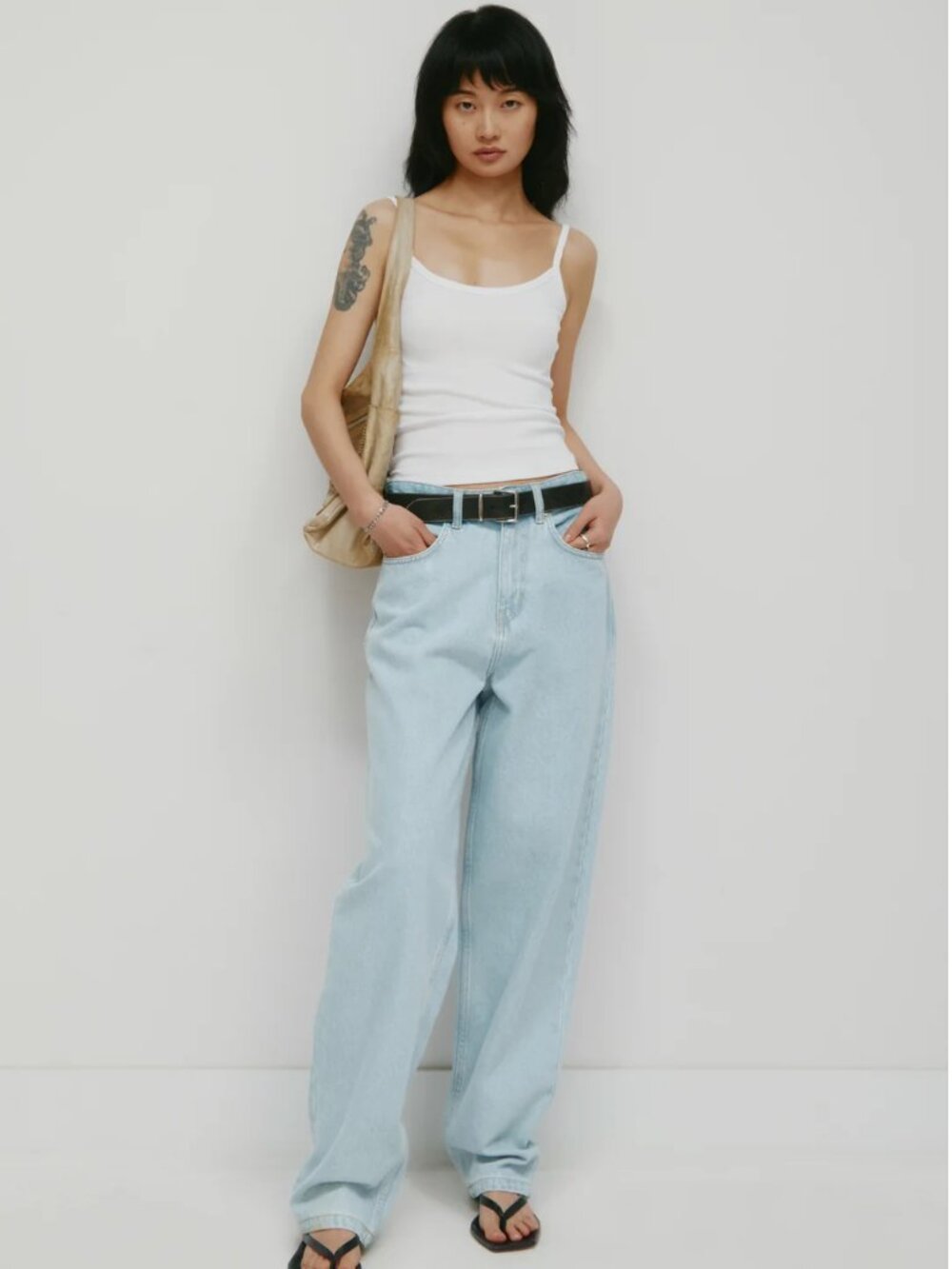 Kotn Unisex Antifit Jeans, Light Wash